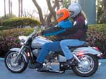 Advice to passengers: Hang on! Not only does the VTX have the go-go to rip you from the pillion; hitting bumps will have you headed for the sky. Happily, the removable pillion seat is well cushioned and long enough to offer some flexibility. The footpegs, which easily unbolt from the VTX without much effort, are positioned more rearward than we'd like.  The pegs attach behind a convenient frame strut, and once removed, the mounting method is invisible -- an innovative style perk. 